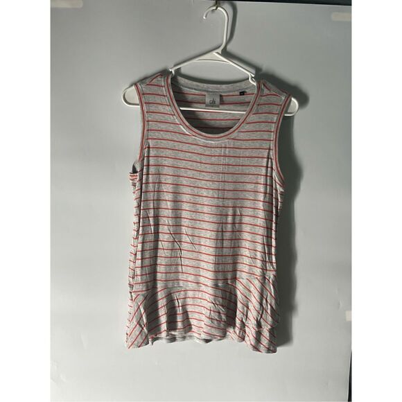 Cabi Striped Ruffled Sleevless Top Size Small - Picture 2 of 5